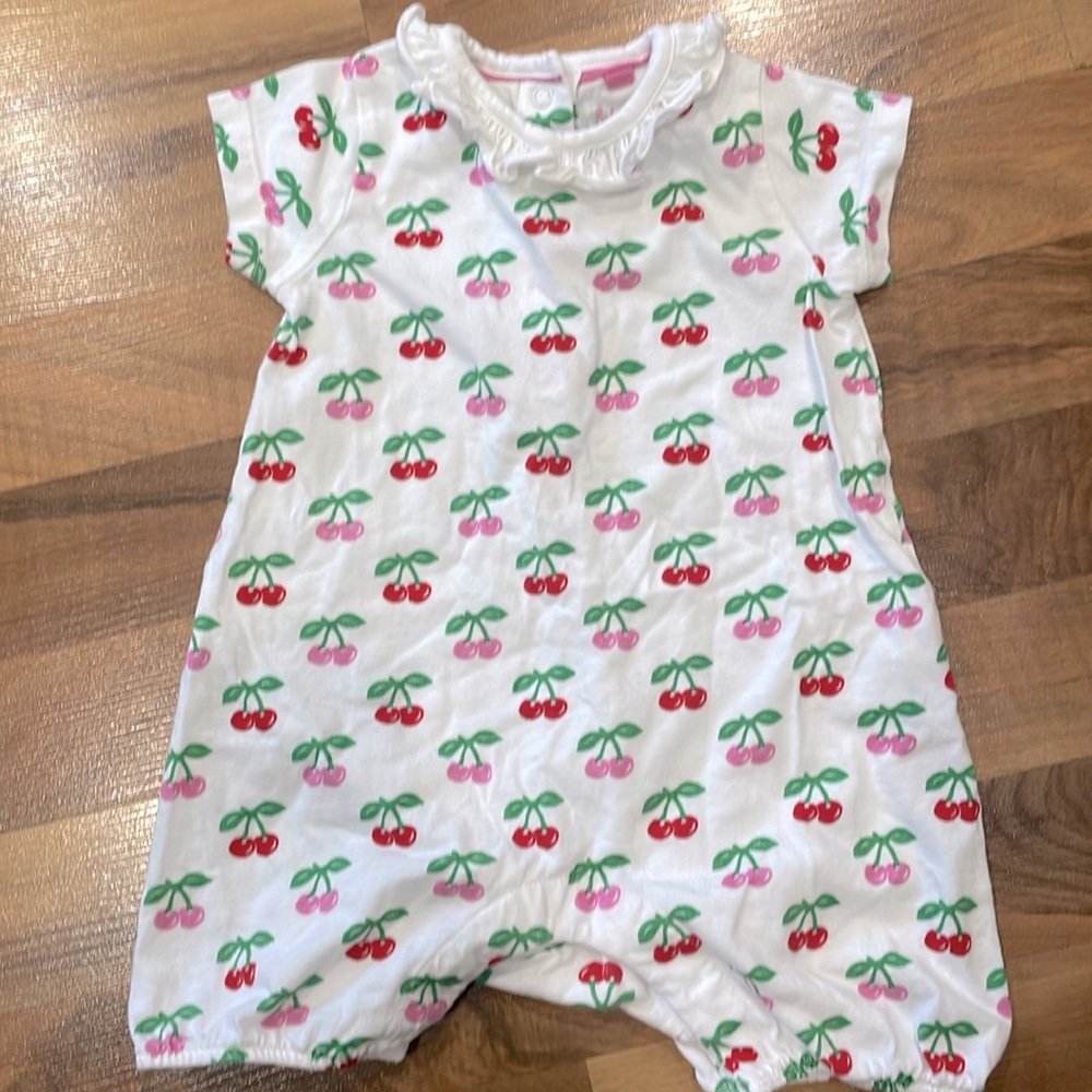 Baby Boden Cherry Romper 9-12M